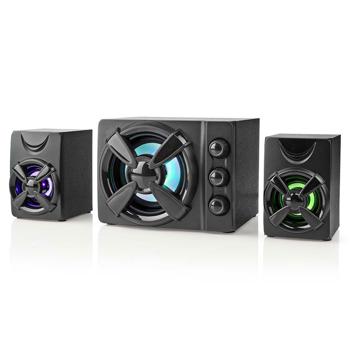 Preview: Gaming-Lautsprecher 2.1 Subwoofer - Perfekter Klang für Gaming & Heimkino - 33 Watt Leistung - LED-Lichteffekte - PC, Mac, Handy kompatibel