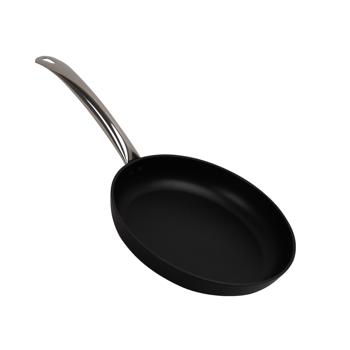 Preview: Hochwertige Bratpfanne Ø 24 cm aus Aluminium, Greblon® C3 Antihaftbeschichtung, Edelstahlgriff – alle Herdarten & Ofenfest (250°C), Made in Italy