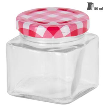 Preview: Vorratsgläser 5er Set 50ml - Luftdichte Marmeladengläser mit Deckel für Lebensmittel - Glas Behälter zum Einkochen & Aufbewahren