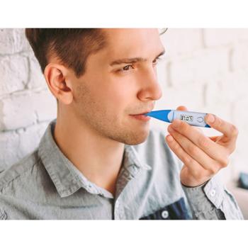 Preview: Thermomètre médical numérique - Précision 0.1°C- Alarme sonore- Étanche IP27- Longue durée de vie de la batterie - Pointe flexible - 12.4x1.9x1.1 cm