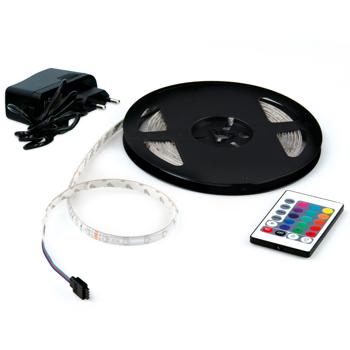 Preview: RGB LED-Streifen, 3m, 180 LEDs, mit Fernbedienung – Individuell anpassbare Beleuchtung für jede Stimmung