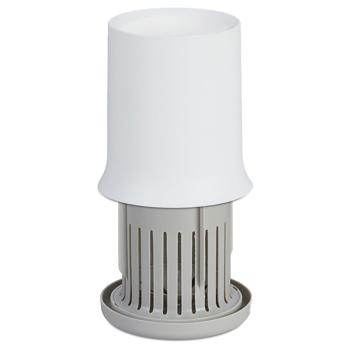 Preview: Brosse WC avec garniture - Montage mural sans percer ou à poser - Pour propreté & hygiène salle de bain/toilette - Tête remplaçable - Blanc