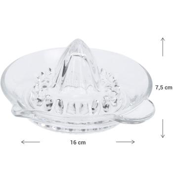 Preview: Manual lemon squeezer made of glass, Ø 14 cm