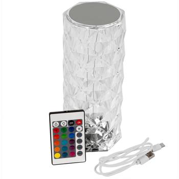 Preview: Table lamp, crystal design, 16 colors, touch, 9 x 21 x 9 cm