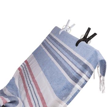 Preview: Wäscheklammern Grosses 4er-Set - Für Bade- & Saunahandtücher, Bademäntel - Stabil, hält sicher, kein Herunterfallen - 12x8.5x2.3cm - Schwarz/Weiss Preview: Wäscheklammern Grosses 4er-Set - Für Bade- & Saunahandtücher, Bademäntel - Stabil, hält sicher, kein Herunterfallen - 12x8.5x2.3cm - Schwarz/Weiss