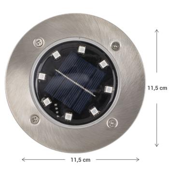 Preview: LED garden lights, set of 12 ground lights, with solar cell, color-changing LEDs