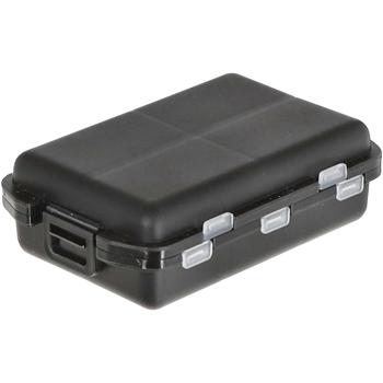 Preview: Mini-boîte de rangement pour petites pièces - 10 compartiments transparents - 10x3x6,5 cm - Noir - Plastique robuste - Compacte