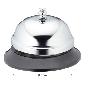 Preview: Campana da tavolo, metallo, campana da ricevimento, 8,5 x 6 cm