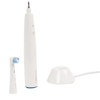 Preview: Elektrische Zahnbürste - professionelle Zahnpflege für zu Hause & Reisen - 2 Modi, Timer, 120 Min. Laufzeit, Ladestation, 4 weiche Aufsteckbürsten