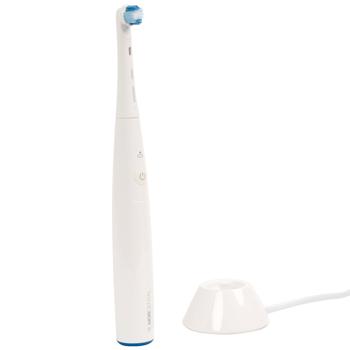 Preview: Hochwertige, elektrische Zahnbürste in Weiss, inkl. 4 harte Aufsteckbürsten. Intensive Zahnreinigung, langlebig, für strahlendes Lächeln und Pflege