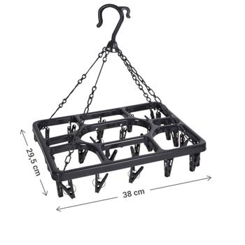 Preview: Praktischer Hängetrockner mit 26 Wäscheklammern: Platzsparende Trocknung für Balkon & Bad, einfach aufzuhängen & ideal für kleine Wäscheladungen Preview: Praktischer Hängetrockner mit 26 Wäscheklammern: Platzsparende Trocknung für Balkon & Bad, einfach aufzuhängen & ideal für kleine Wäscheladungen