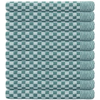 Preview: 10er Set Premium Grubentücher: petrol, 50x70cm, 100% Baumwolle (210g/m²)-OEKO-TEX, streifenfrei & flusenfrei – Hochwertige Tücher für Küche & Haushalt