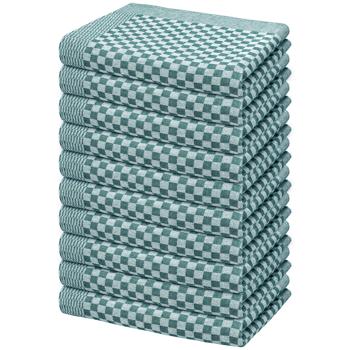 Preview: set of 20 premium pit cloths: petrol, 50x70cm, 100% cotton (210g/m²)-OEKO-TEX, streak-free & lint-free - High-quality cloths for kitchen & household