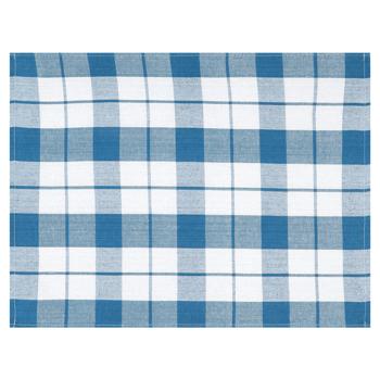 Preview: 4er-Set Geschirrtücher Petrol-Blau/Weiss kariert - 100% Baumwolle, OEKO-TEX Standard 100 - Hygienisch waschbar bis 95 °C, 70x50 cm, 200 g/m²