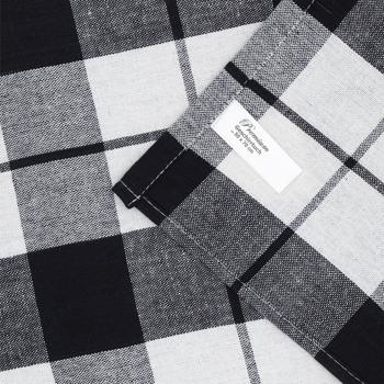 Preview: 4er-Set Geschirrtücher – Premium Qualität 100% Baumwolle – Hygienisch waschbar bis 95 °C – Schwarz/Weiss kariert, je 70x50 cm, OEKO-TEX