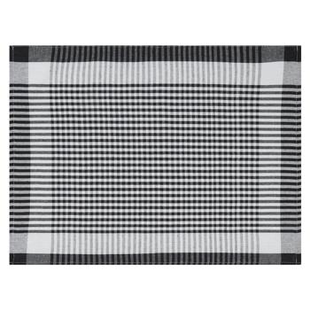 Preview: set of 8 tea towels, black and white, 100% cotton, 70 x 50 cm