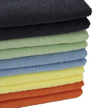 Preview: Lot de 10 Chiffons Microfibres 40x40cm - Nettoyage Ultime sans Traces ni Peluches - Multicolore, Lavable & Durable pour Maison/Voiture