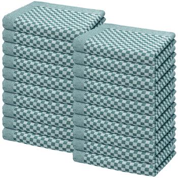 Preview: set of 20 premium pit cloths: petrol, 50x70cm, 100% cotton (210g/m²)-OEKO-TEX, streak-free & lint-free - High-quality cloths for kitchen & household