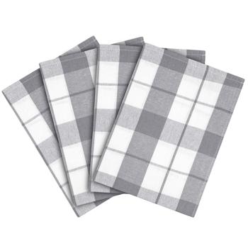 Preview: 8-piece set of dish towels, gray, 100% cotton, 70 x 50 cm