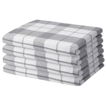 Preview: 8-piece set of dish towels, gray, 100% cotton, 70 x 50 cm