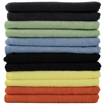 Preview: set of 20 microfiber cleaning cloths, 40x40cm - Ultimate cleaning power & absorbency, multi-coloured - Washable & durable