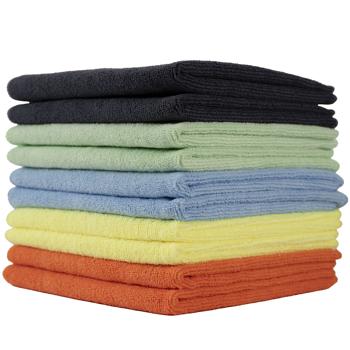 Preview: set of 20 microfiber cleaning cloths, 40x40cm - Ultimate cleaning power & absorbency, multi-coloured - Washable & durable