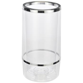 Preview: Rafraîchisseur de vin transparent - Double paroi isolation parfaite - Idéal vins blancs mousseux, bouteilles jusqu‘à 9cm - Nettoyage facile