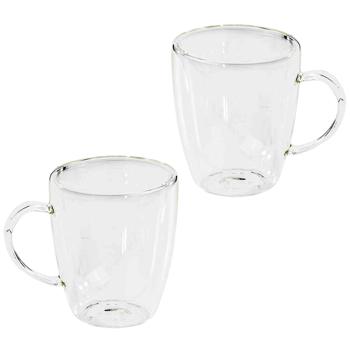 Preview: High-quality double-walled cappuccino glasses made of heat-resistant borosilicate glass, set of 2, 270 ml - insulating, stylish & dishwasher-safe