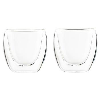 Preview: Double-walled espresso glasses, 80ml made of borosilicate glass, set of 2