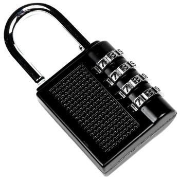 Preview: Zahlenschloss aus Metall - sichere 4-stellige Zahlenkombination einstellbar - ideal für Gepäck, Schränke, Spinde & Aktentaschen - robust & langlebig