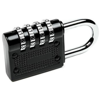 Preview: Zahlenschloss aus Metall - sichere 4-stellige Zahlenkombination einstellbar - ideal für Gepäck, Schränke, Spinde & Aktentaschen - robust & langlebig