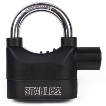 Preview: Cadenas de Sécurité Alarme 110 dB - Anti-Vibration, Anti-Corrosion & Gel - Acier Trempé, 3 Clés, Pile LR44 - Garages, Caves, Motos