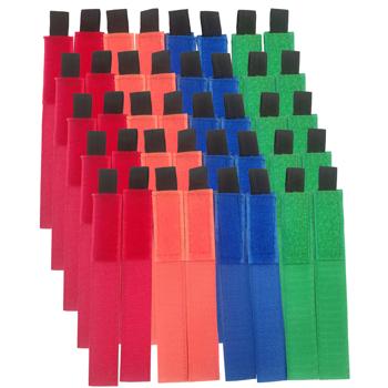 40 hook and loop cable straps in 8 different colors, 180 x 25 x 2mm