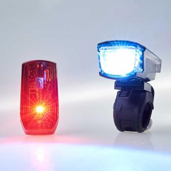 Preview: Fahrradlampen-Set mit 2 Helligkeitsstufen