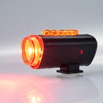 Preview: Feu arrière LED Vélo Rechargeable - Éclairage zones de sécurité - Angle optimal, 3.7V/700mAh, IPX4, K-1563 - Rouge/Noir