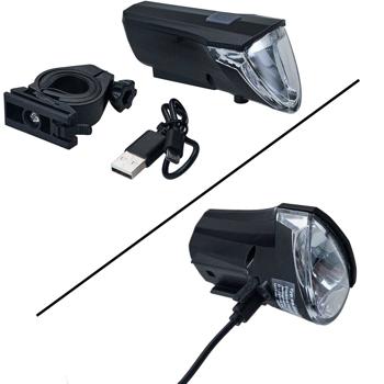 Preview: Éclairage LED Vélo Rechargeable Avant/Arrière - Capteur Luminosité Auto & Zones Sécurité - IPX4 Noir-Rouge - USB, Facile à Monter