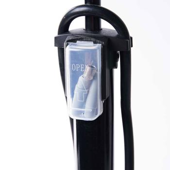 Preview: Velo floor pump with pressure gauge and various adapter nozzles
