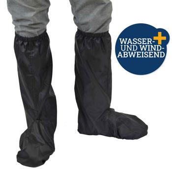 Preview: Couvre-chaussures de pluie imperméables et coupe-vent taille XL - Fermeture éclair intégrale - Pour pointures 43-46 - Idéal vélo, trottinette