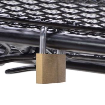 Preview: Lot de 2 petits cadenas - Protection antivol vélo, porte, cave - Acier chromé résistant rouille - Anse 4mm - 3 clés - 138 caractères