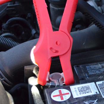 Preview: Starthilfekabel 350A 25mm² 3,5m - TÜV/GS-geprüft für Benziner bis 5500ccm & Diesel bis 3000ccm - beleuchtete Polzangen 12/24V