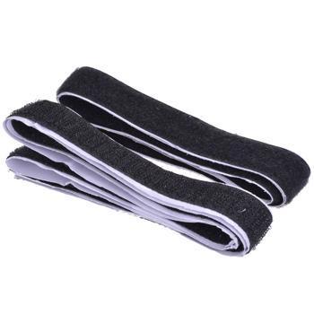 Preview: Lot de 3 Bandes Auto-Agrippantes Autocollantes Noires - Fixation Murale Gain de Place Réutilisables Découpables Multi-usages Maison Bureau Voiture