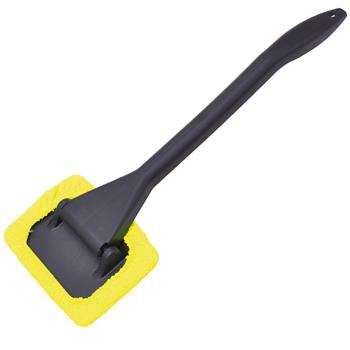 Preview: Nettoyeur de pare-brise à tête flexible - Nettoyage intérieur facile sans effort - 38.5x12.5x8.5 cm - Housse lavable 30°C - Noir & Jaune - ABS polyester