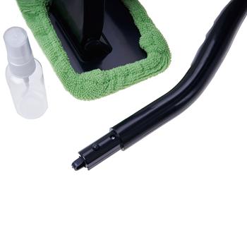 Preview: Kit de Nettoyage Pare-Brise (2 Pièces) - Tête Flexible - Avec Vaporisateur 50ml & 2 Housses Microfibres Réutilisables - Intérieur Facilement Propre