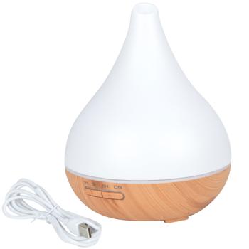 Preview: Aroma-Diffuser mit 7 LED-Farben, 400 ml, leiser Ultraschall-Luftbefeuchter für ätherische Öle, stilvolles Design in Weiss und Holzdekor Preview: Aroma-Diffuser mit 7 LED-Farben, 400 ml, leiser Ultraschall-Luftbefeuchter für ätherische Öle, stilvolles Design in Weiss und Holzdekor