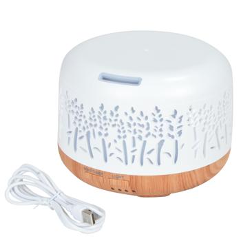 Preview: Aroma-Diffuser weiss 300ml - 7 LEDs, feiner Nebel, Luftbefeuchter, Raumduft, ätherische Öle - Kunststoff (PP/ABS) Ø 13 x 10 cm, verbesserte Luftqualität