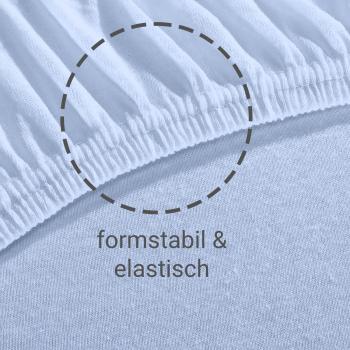 Preview: Kinder Fixleintuch 100% Baumwolle - Hautfreundlich & Atmungsaktiv für angenehmes Schlafklima - Öko-Tex Standard 100 - Hellblau 70x140cm