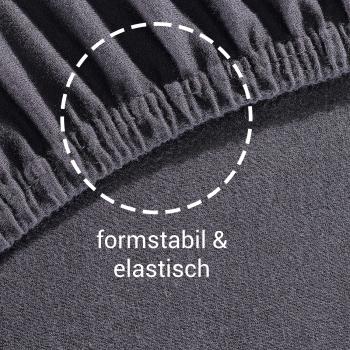 Preview: Drap housse en jersey Premium – pour lit 1 place – noir 