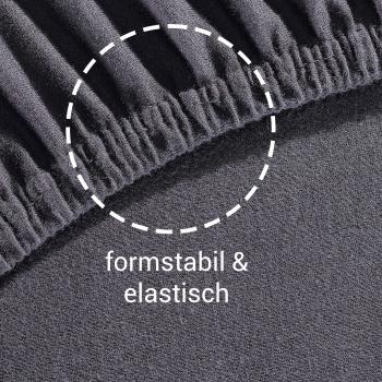 Preview: Wasserbett Premium Qualitäts-Jersey Fixleintuch - 100% Baumwolle, schwarz - 200x220cm, 40cm Steg - Öko-Tex Standard 100, bügelfrei, langlebig