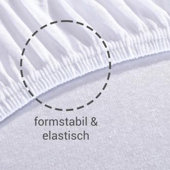 Preview: Wasserbett Premium Jersey Fixleintuch – 100% Baumwolle Öko-Tex 100 – 160x220cm für Doppelmatratzen, Boxspringbetten – Hautsympathisch, bügelfrei, waschbar