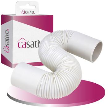 Preview: Tubo aria robusto 5m: bianco - Universale per impianti di condizionamento monoblocco - Flessibile, durevole, di facile installazione, soluzione affidabile per l’aria di scarico